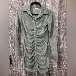 Long Sleeve Terrycloth Dress